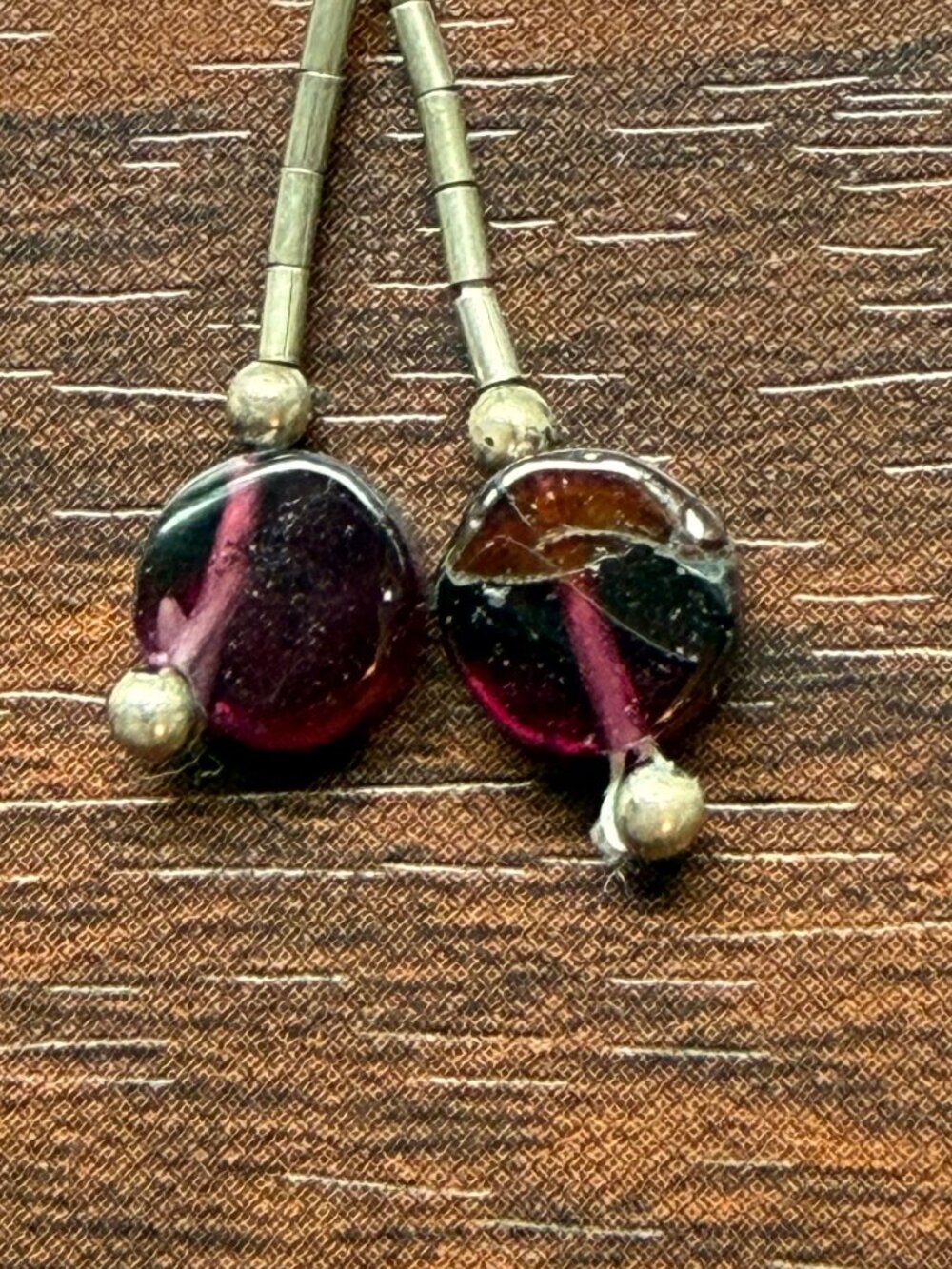 Liquid Sterling Silver and Glass Bead Southwest Necklace - Picture 3 of 5